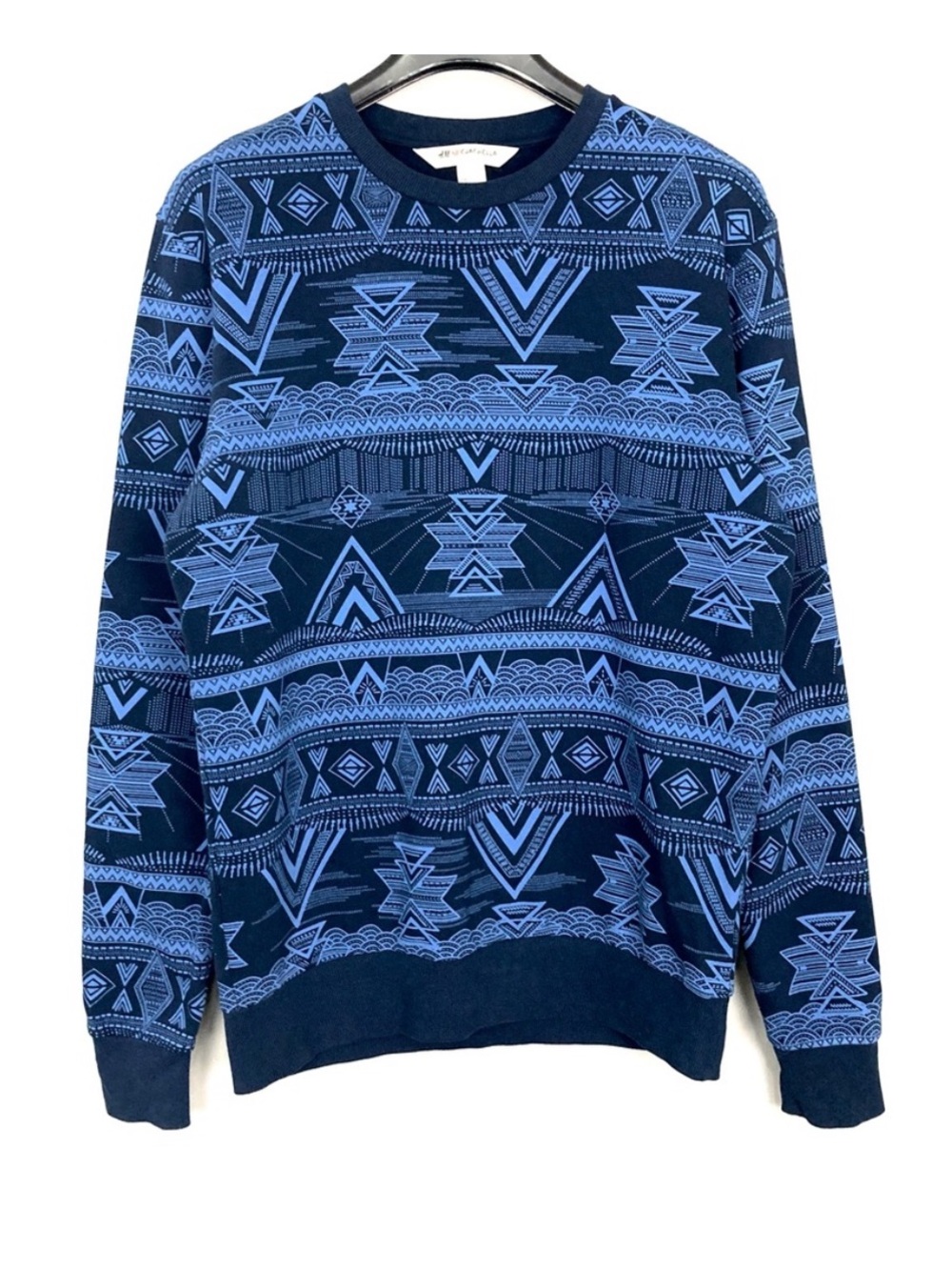 H&M Coachella Southwestern Print Sweatshirt Men’s Size L Crew Neck Tribal Aztec